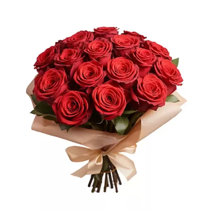 A bouquet of 24 roses