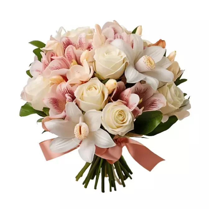 A bouquet of different flowers medium