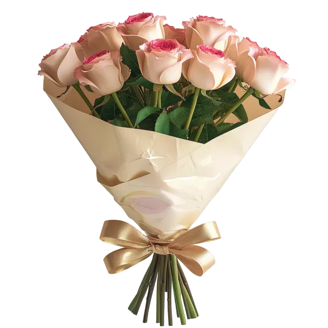 A bouquet of 12 roses