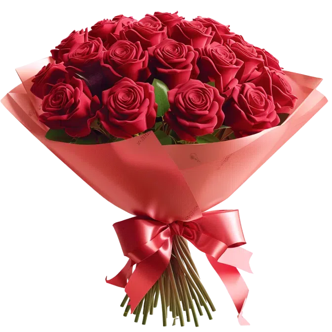 A bouquet of 80 roses