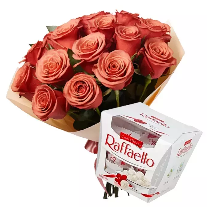 Raffaello box + flowers